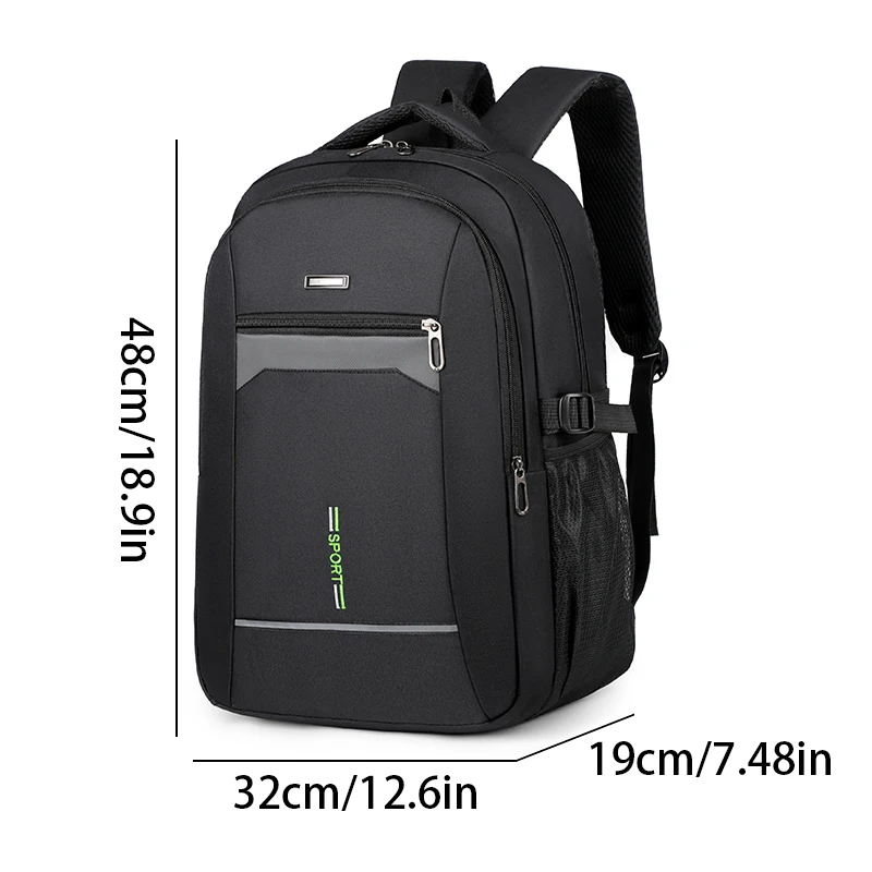 Lightweight backpack, multifunctional men's and women's backpack, made of Oxford material, with laptop compartment, adjustable s