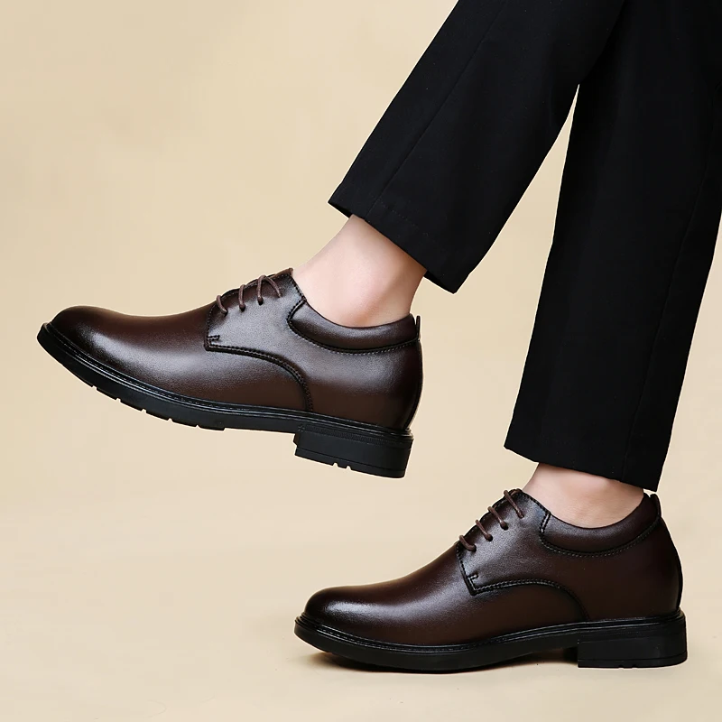 Lederen schoenen, casual schoenen, geschikt voor v Oxford Schoenen voor Mannen Brogue Schoenen Lace Up Style Microfiber Lederen Klassieke Gegraveerde Outsole Heren Mode Schoenen