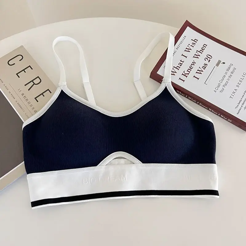 Women Push Up Sport Bra Gathered Shockproof Wireless Bralette Breathable Brassiere Solid Simple Underwear Sexy Seamless Lingerie