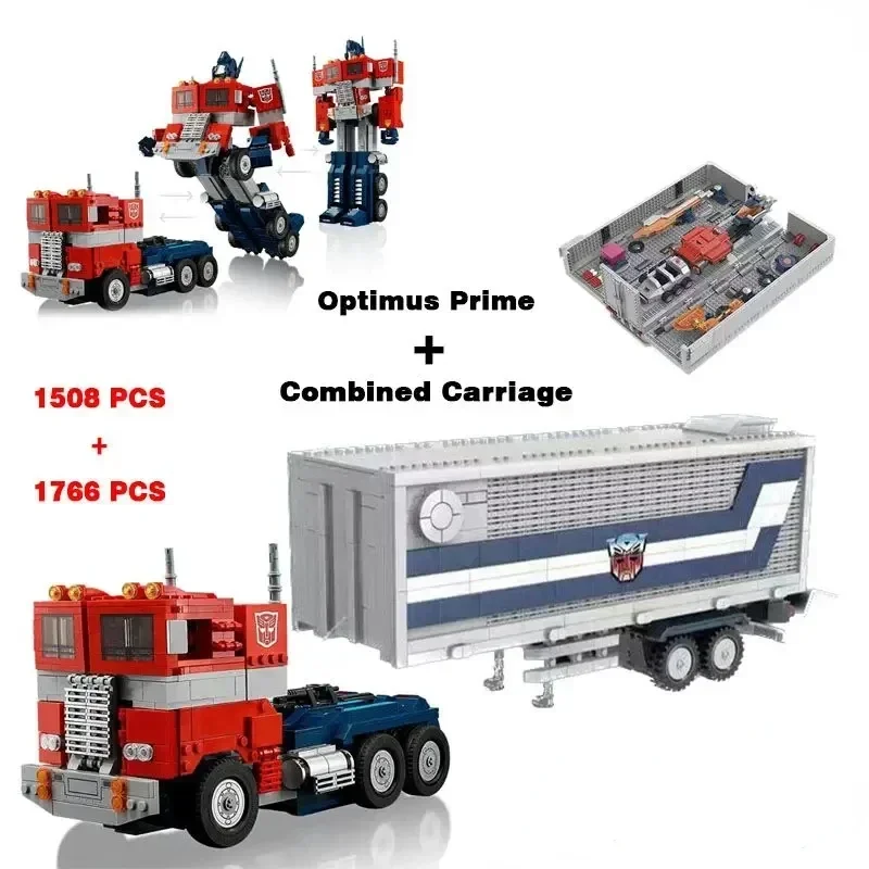 Carrello Combinato Compatibile 10302 Building Blocks Mattoni Giocattolo Camion Trasformazione Robot Regalo Di Compleanno Di Natale