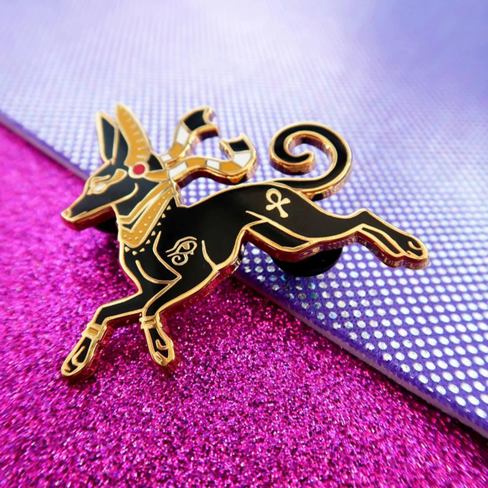 Значки с героями мультфильмов Anubis the God of deast Pins Badge рюкзак «сделай сам» значок на воротник, значок для друзей