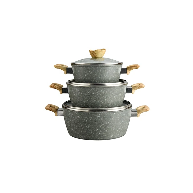 Eco Friendly Natural Stone Pot Korean Cooking Ware, Grey Granite Pots from  China 