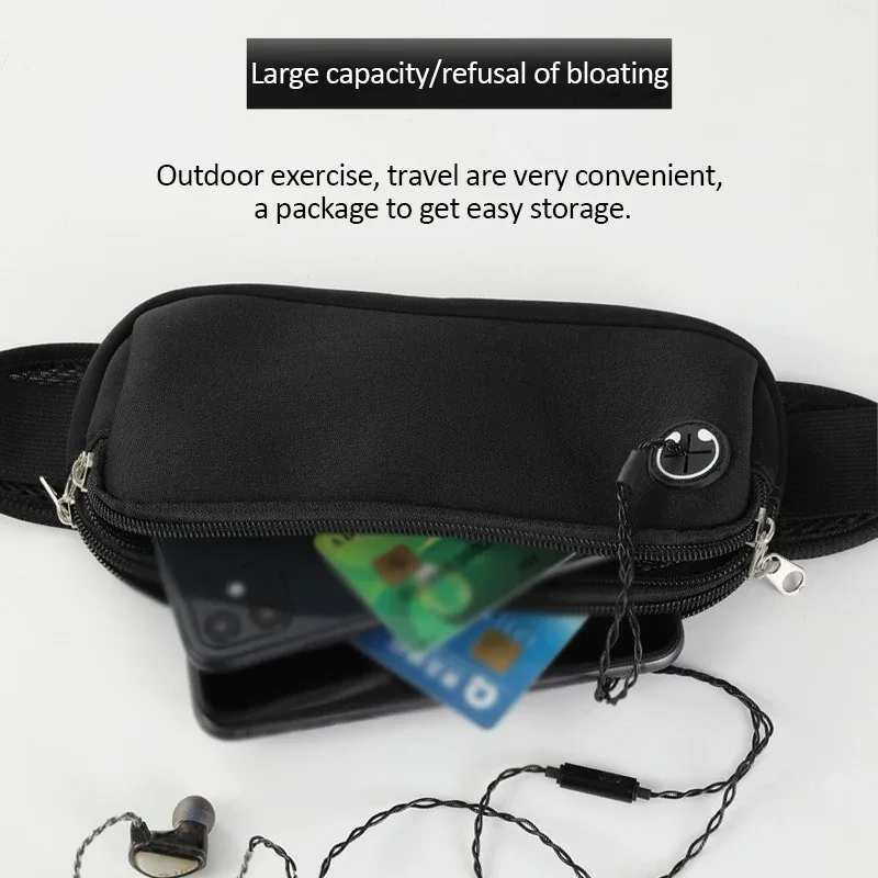 Running Waist Bag for Phone Lightweight Waterproof Adjustable Cycling Belt Pouch Reflective Strip Invisible Sports Fanny Pack