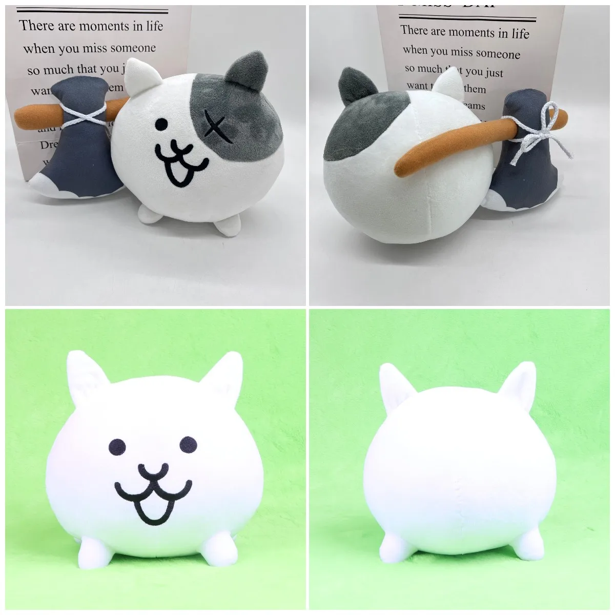 33cm The Battle Cats Plush Toy White Neko Cat Soft Toy Cartoon Anime Figure Plush Stuffed Animal Toy Peluche Gift Toy for Kids for samsung galaxy a14 5g shockproof cartoon tpu phone case stacked cats