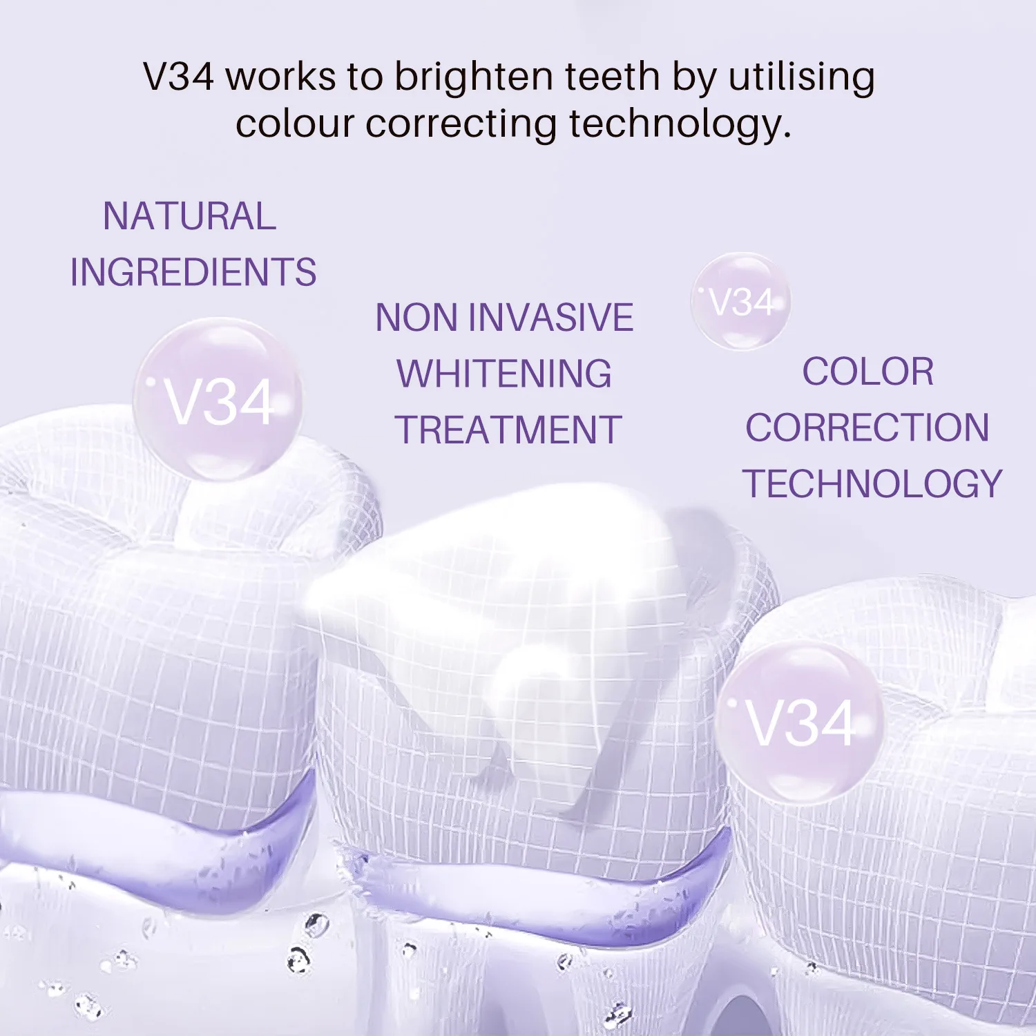 50ML V34 Yellow Teeth Toothpaste Foam Cleaning Removing Tooth Stain Oral Cleaning Product