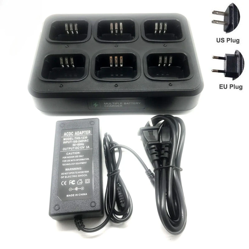 Multifunctional Six-Way Desktop Rapid Charger For Motorola CP200 EP450 CP040 CP140 CP150 CP180 DP1400 GP3688 PR400 DEP450 Radio vox earpiece headset mic for motorola radio dp1400 ep450 dep450 cp040 cp140 cp180 xtn446 bpr40 ep350 mp300 cp200 walkie talkie