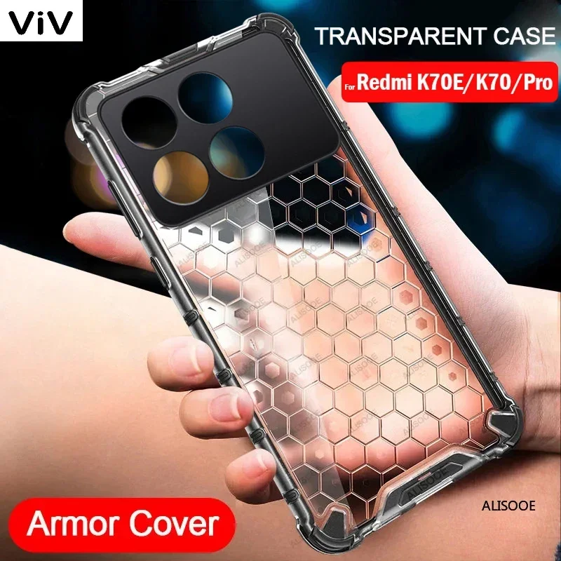 Trasparente Funda Per Redmi K70 Pro K70E Custodia Per Xiaomi 14 13 Ultra Poco X5 X4 Redmi Note 12S 12 Turbo Pro Plus K60 Capa
