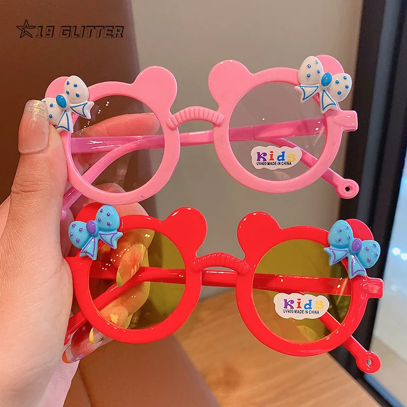 Polarized Children Sunglasses Boy Girl Cartoon UV400 Glasses Eyewear Bag Outdoor Hike Travel