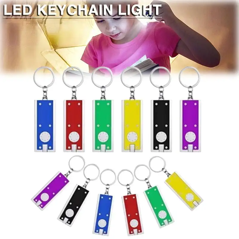 

LED Keychain Flashlight Mini Pocket Key Ring Torch Outdoor Emegency Night Lamp Camping Astigmatism Press Light White Light