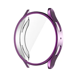 Durable Silicone TPU Bumper Case with Screen Protection for Smartwatches - Full Coverage Accessory (Purple)