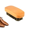 Pig Hair Shoe Shine Brushes With Horse Hair Bristles For Boots Shoes Care Cleaning Brush For Suede Nubuck Boot 2