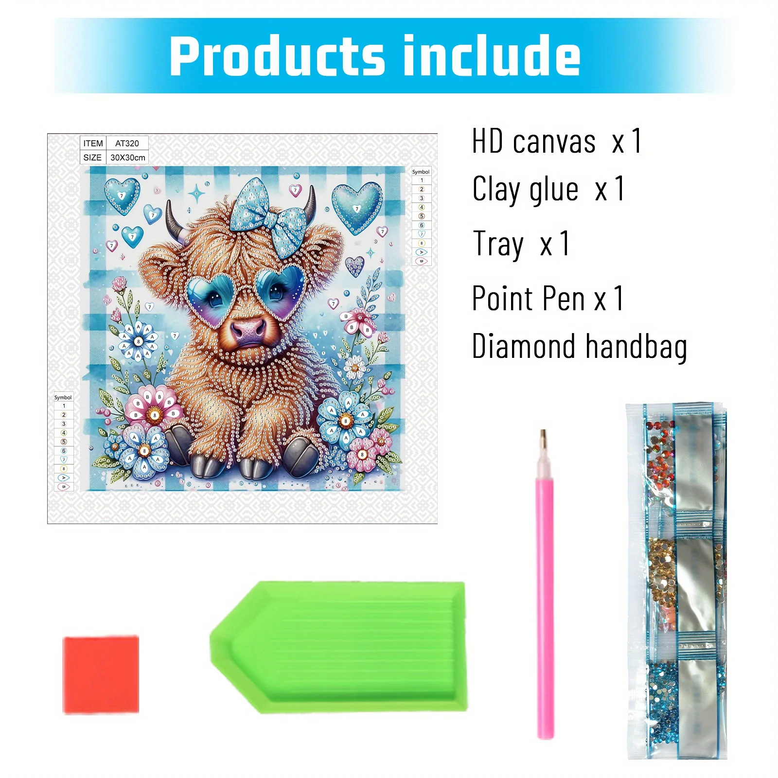 DIY Cute cow 5D Special Shape Diamond Art Kits for Beginners Diamond Art Painting Kits for Home Wall Decoration Gift