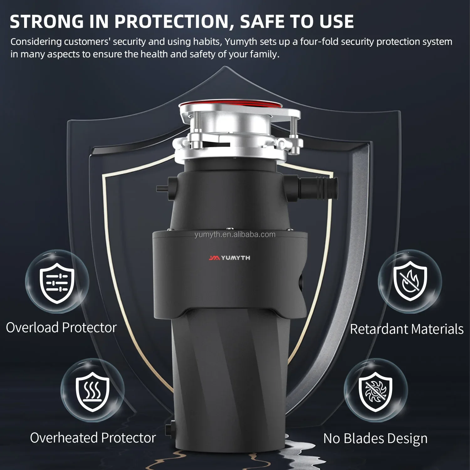 Direct Wire Garbage Disposer For Kitchen Sinks With Power Cord 5