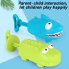 Kids Pull-Out Water Gun Toys For Children Shark Cartoon Design Summer Play Beach Watergun Sprinkler Bathroom Shower Bath Toys 4