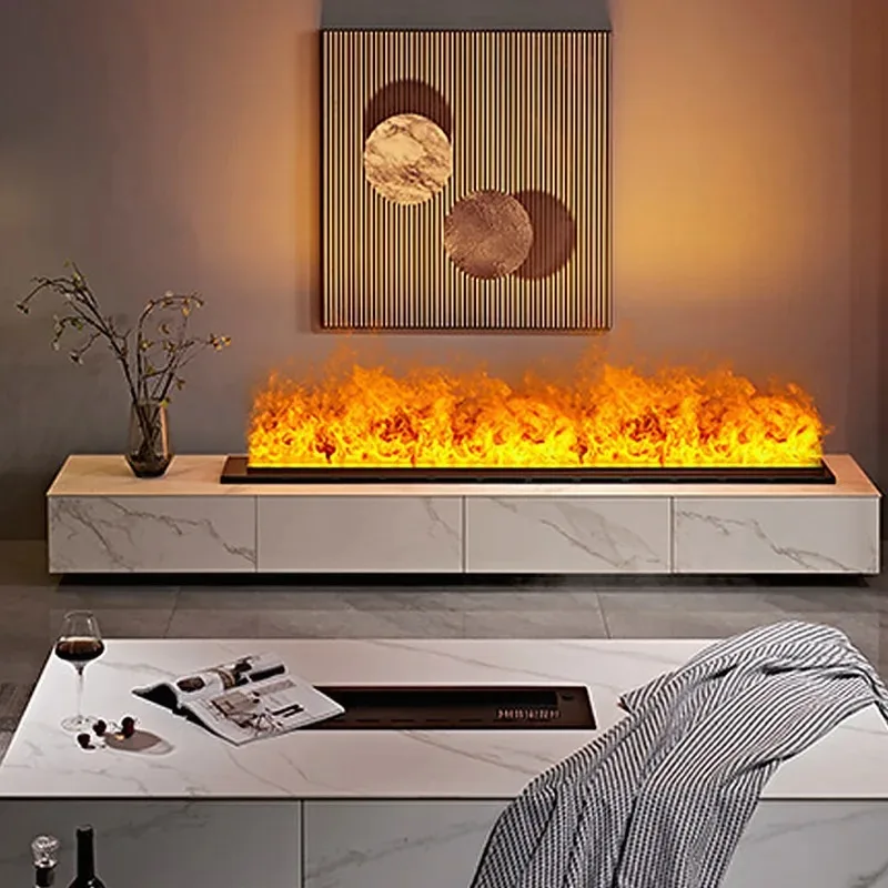 3D Atomized เตาผิงตกแต่งด้วยเปลวไฟสีสันสดใส ECO อัจฉริยะในร่มไฟฟ้าน้ํา Humidifier ไอน้ําเตาผิง 1