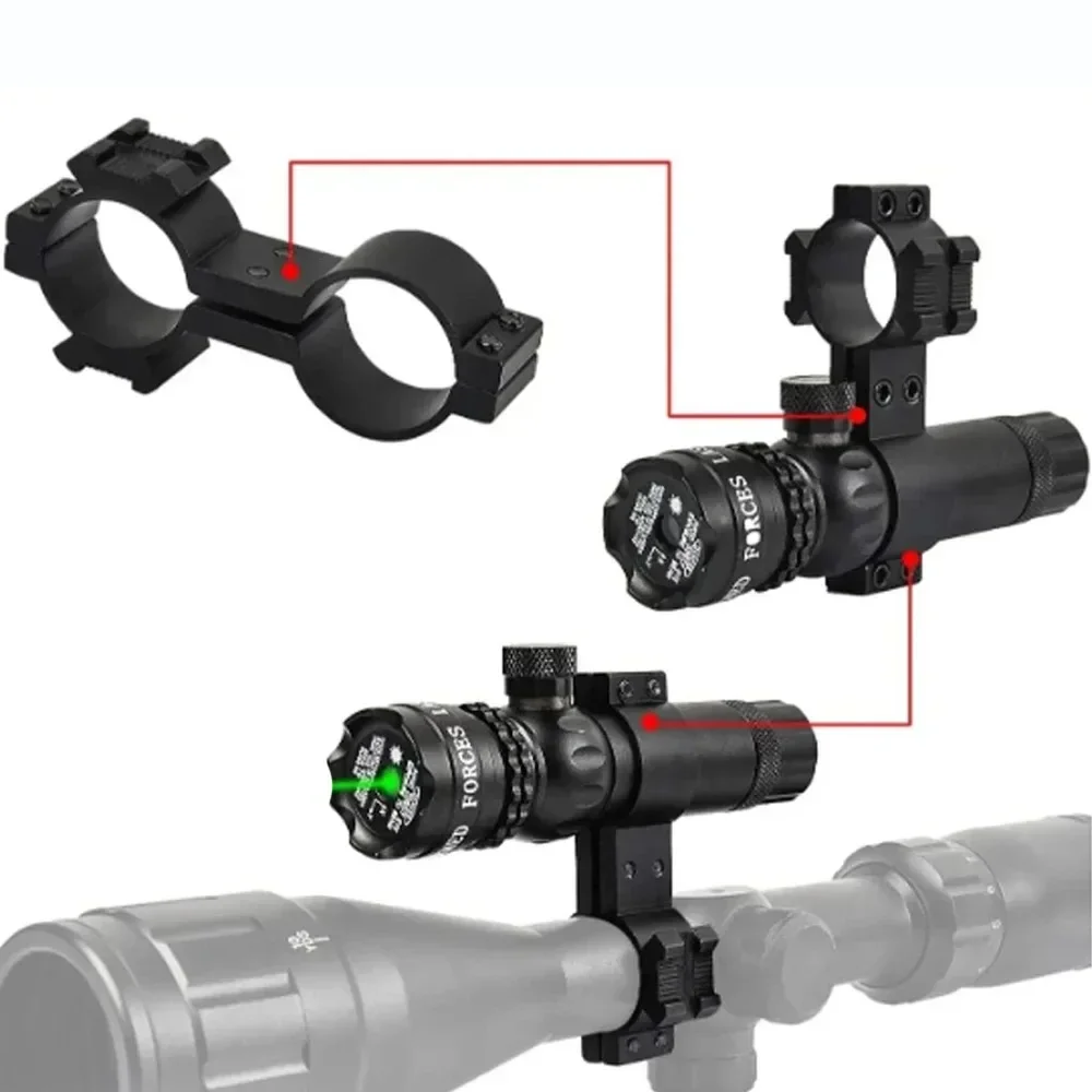 Hot Rifle Clamp Tube Figure 8 Fixing Dual Rings Mount with Picatinny Rail Glock Pistol Sight Scope Flashlight Ar 15 Accessories