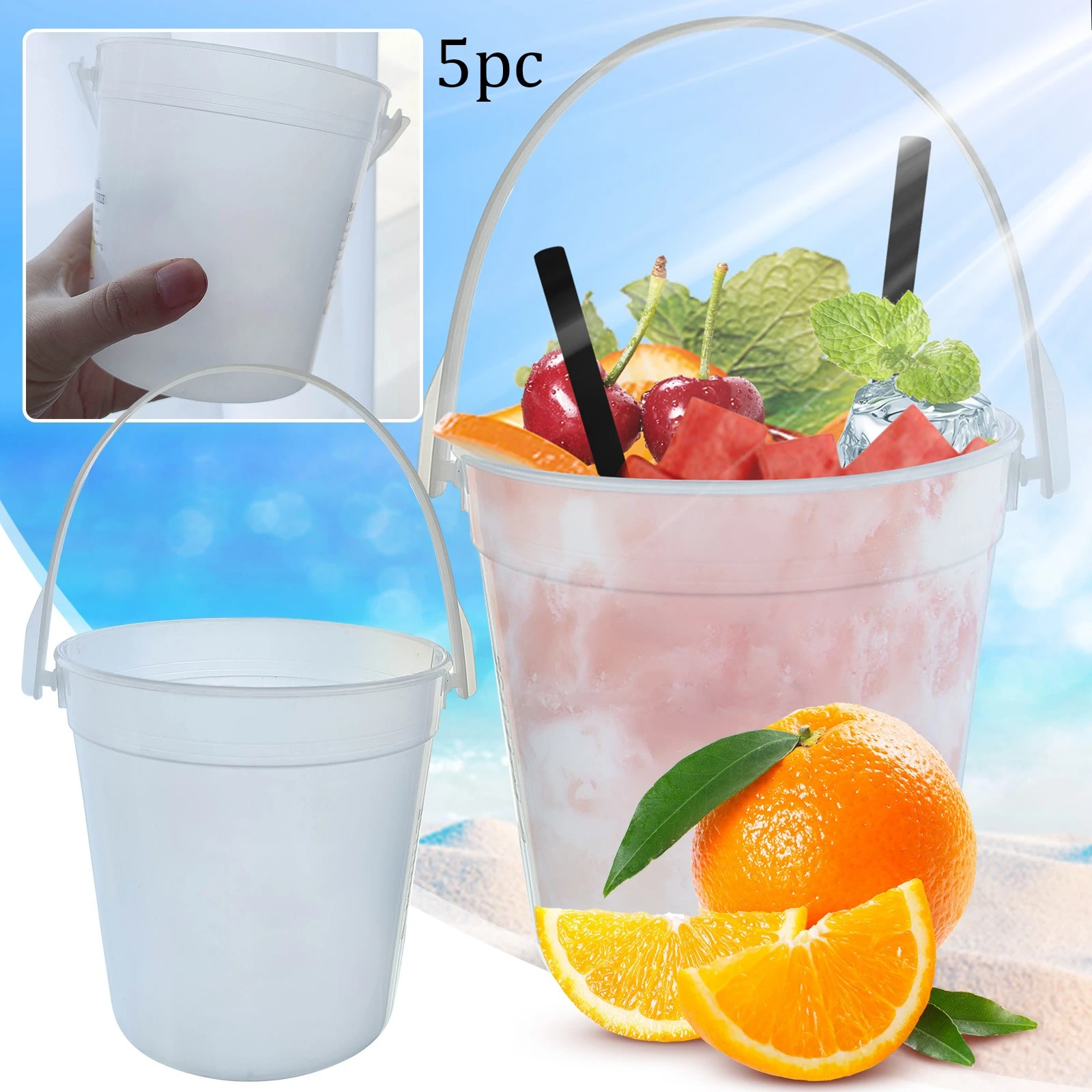 Drastisch klassiek timmerman Plastic Cocktail Emmers Voor Drankjes Iets Maar Een Cup Party Ideeën 32Oz  Herbruikbare Vintage Thee Kopjes Set Van 5pcs Ijsemmer # T2g| | - AliExpress