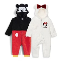 Baby Rompers Warm Fleece Newborn Baby Clothes Kids Overall Hooded Baby Jumpsuit Infant Costumes For 0-3Yrs