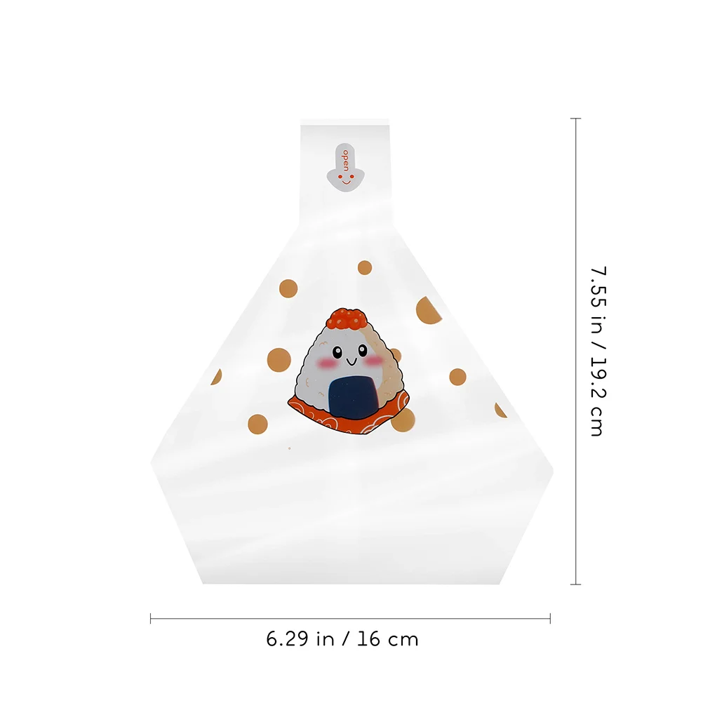 150 Pcs Pp Dedicated Rice Ball Packaging Bag Onigiri Opp Packing Bags Triangle Wrappers