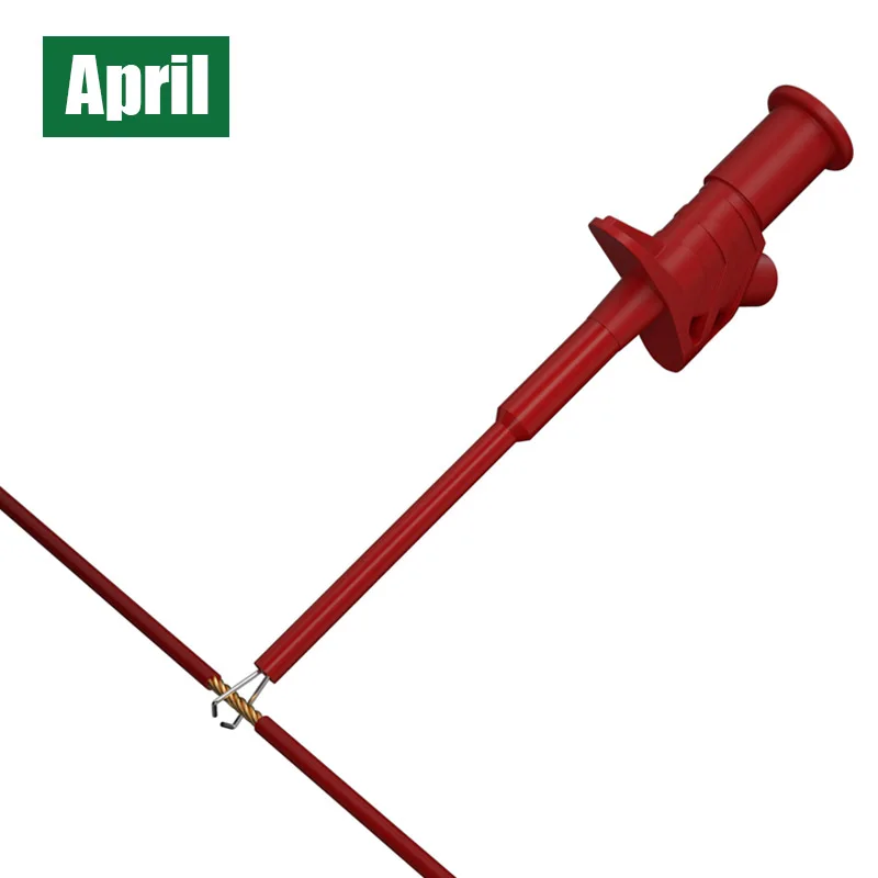 2pcs Quick Test Hook Clip Professional Insulated High Voltage Flexible Testing Probe 4mm Banana Socket test tool