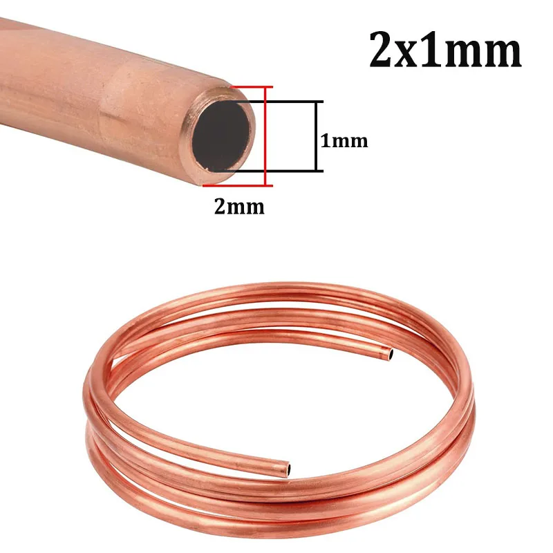 FTVOGUE 2 m zachte koperen buis OD 4 mm x ID 3 mm voor de koeltechniek