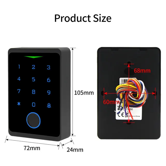 Outdoor Tuya App Wifi Access Control System Kit Set Waterproof RFID EM Fingerprint Keypad + 180Kg Electric Magnetic Strike Locks 5
