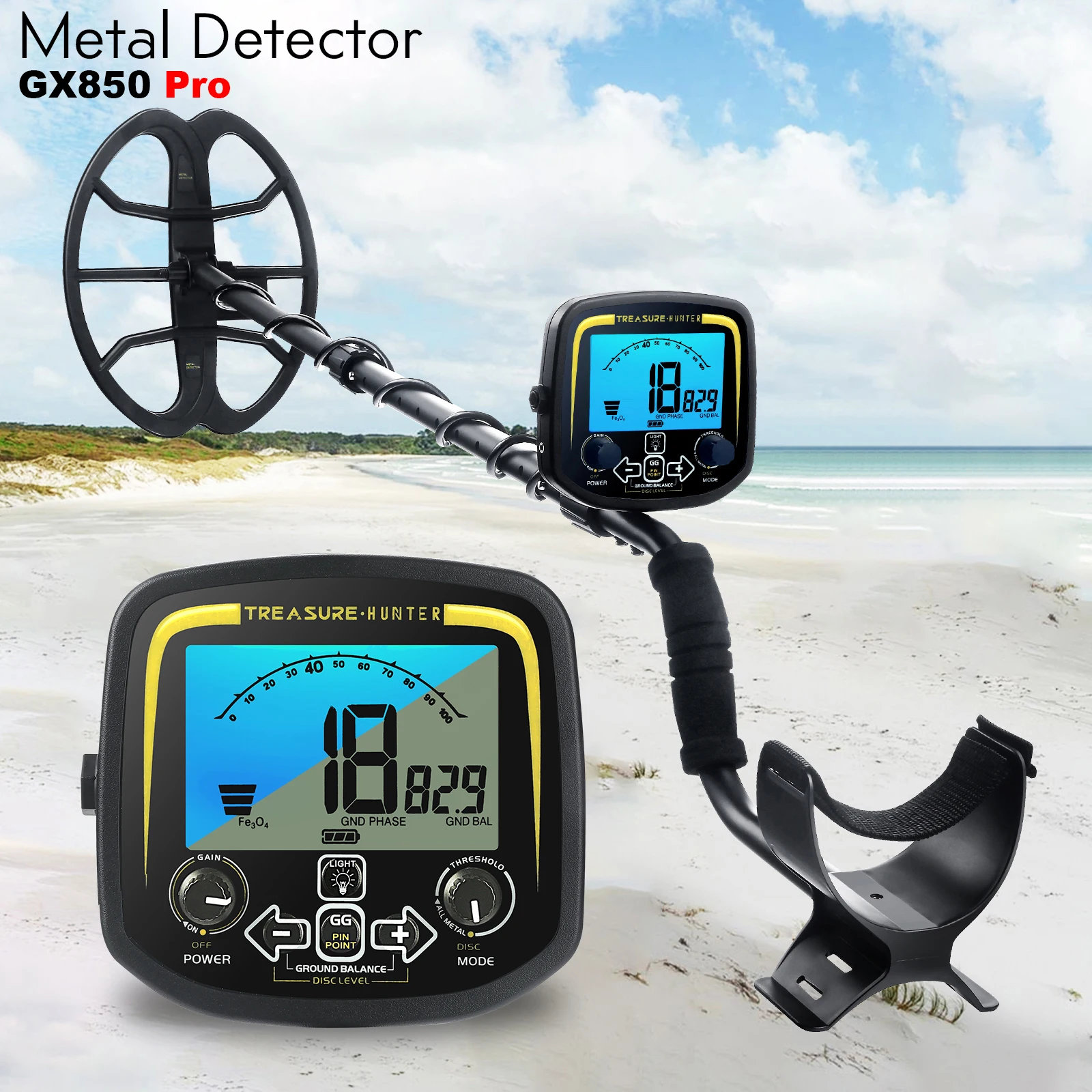 New Metal Detector Professional Pinpoint Positioning Underground Gold