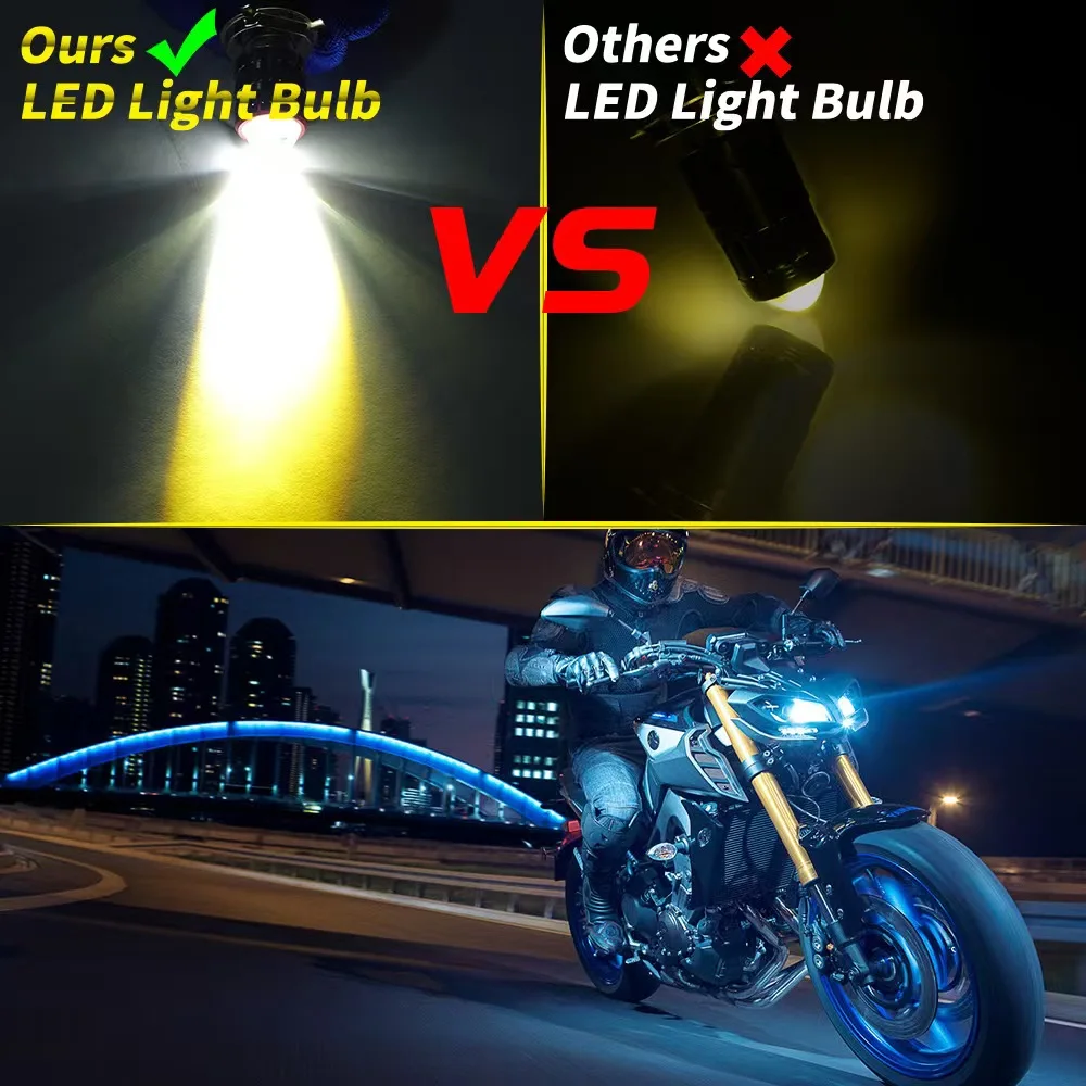 H4 LED Motorcycle H6 LED Moto Motorcycle Headlight white yellow Bulbs Lens High Low Beam Lamp Motorbike Lamp Scooter