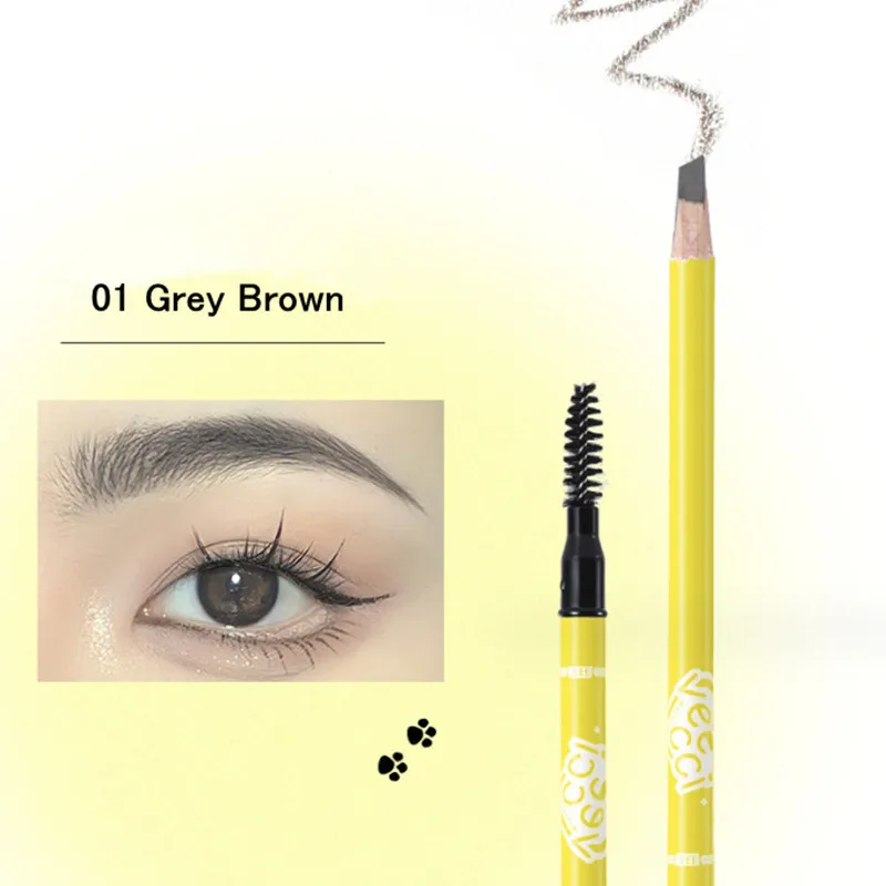 Veecci Hard Microblading Eyebrow Pencil Waterproof Lasting Eye Brow Pen Definition Enhancers Natural Eyebrow Applicator 6