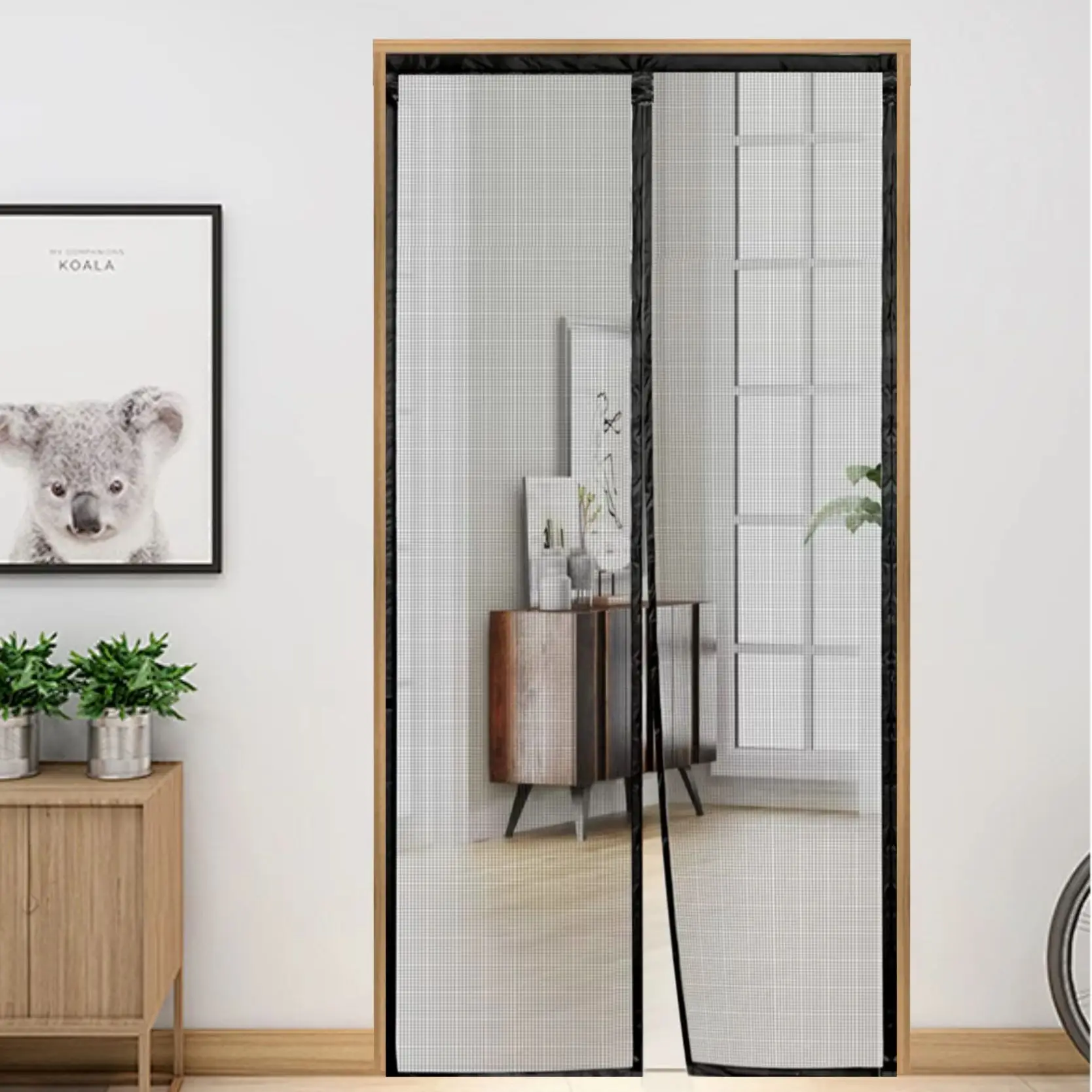 Magnetic Insect Screen Door Curtain - Nano PP Mesh for Kitchen/Bathroom