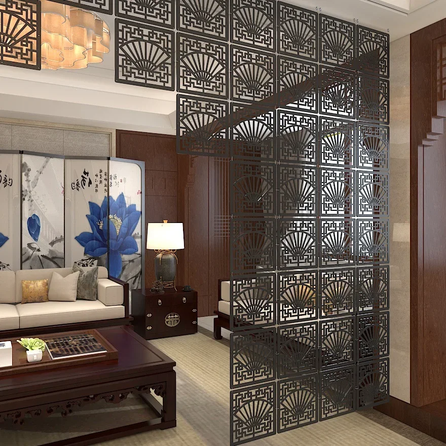 걸이식 스크린 파티션 패션 MDF 베란다, 손님용 홈 레스토랑 침실 호텔, 심플하고 현대적인 중국 중공 스크린 