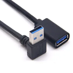USB 3.0 Angle 90 - Degree Extension Cable Adapter - Male to Female - 1m (Up)
