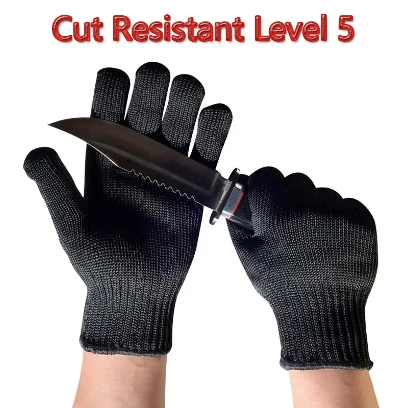 Stainless Steel Wire Cut Resistant Anti-Cutting Safety Protective Gloves Grade 5 1 Pair