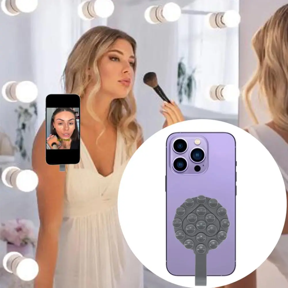 

Round Double Side Silicone Suction Cup Pad For Mobile Phone Fixture Suction Cup Backed Sucker Mat For Phone Wall Mount Fixe F7J9