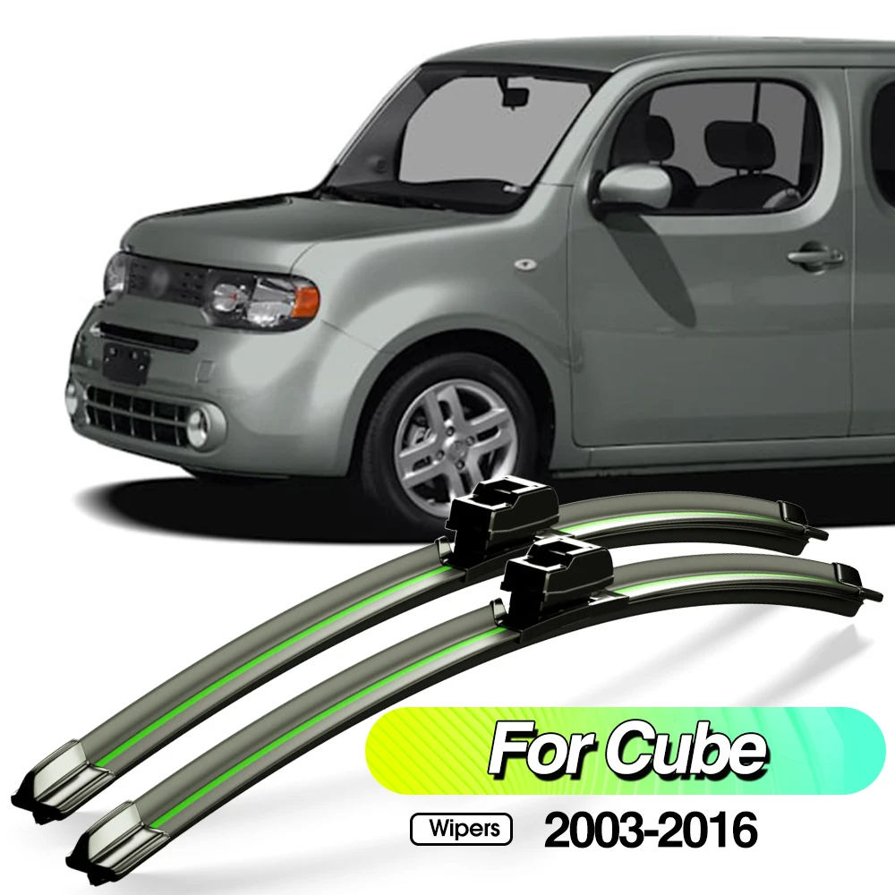 ForNissanCubeZ11Z12200320162pcsFrontWindshieldWiperBlades