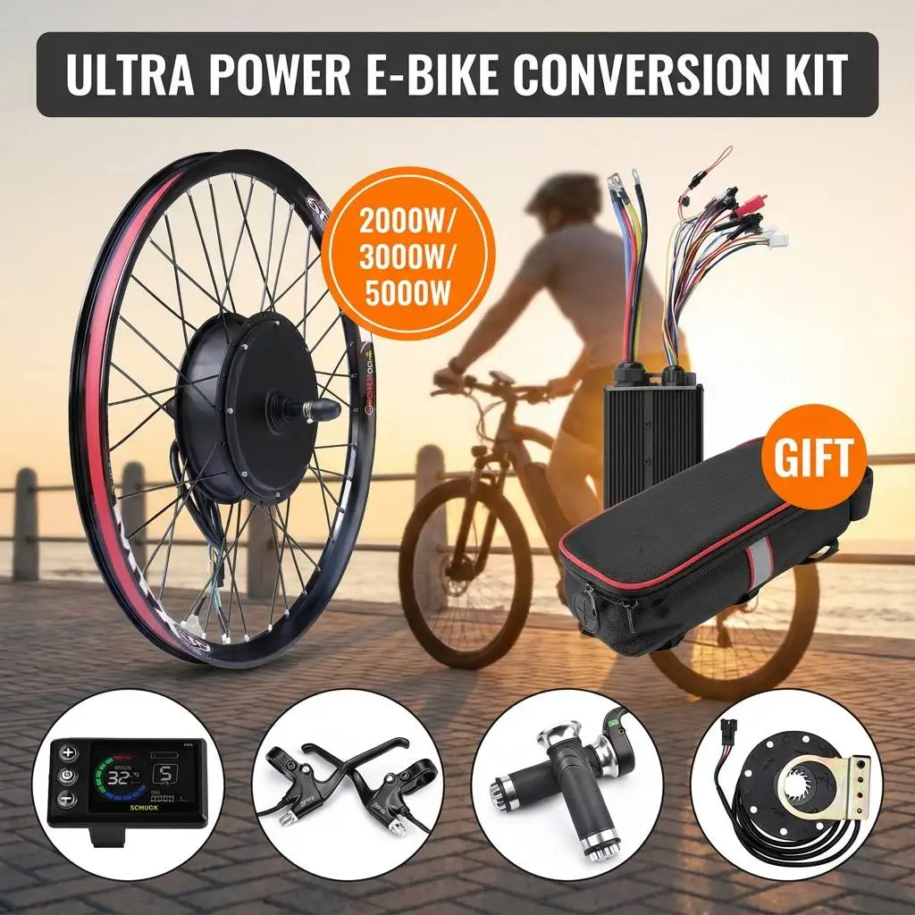 5000W 3000W 2000W 전기 자전거 개조 키트 72V 48V 52V MTX39 리어 허브 모터 20-29인치 700C MTB 전기 자전거 DIY 키트 완제품