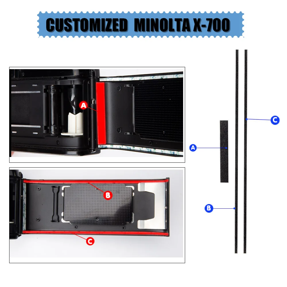 Self Adhesive Light Proof Camera Seal Foam Sponge for Minolta X-700 Custom Repair Kits Accessories