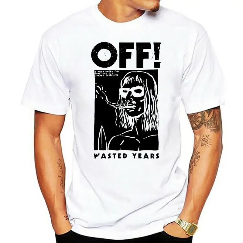 Nuovo!! Fuori! Surfer Boyfriend Hardcore Punk White T Shirt Tee
