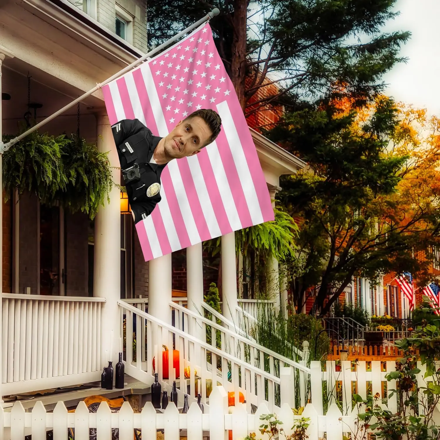 Tim Bradford Flagge 90x152 Cm - Winter Design Mit 4 Messingösen