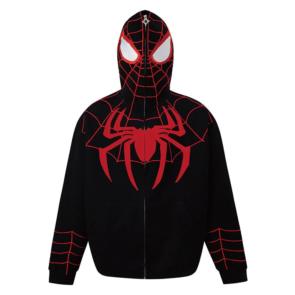 Felpe con cappuccio Spiderman stampa digitale 3D Full Zipper Up Coat Hip Hop Y2K felpe con cappuccio per uomo donna soprabito Cosplay