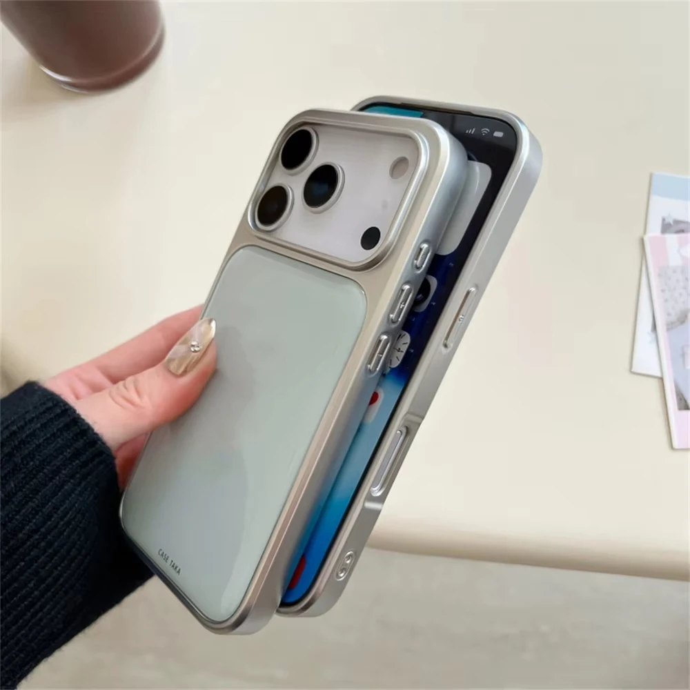 Macaron Solid Color Electroplated Resin Casting Phone Case
