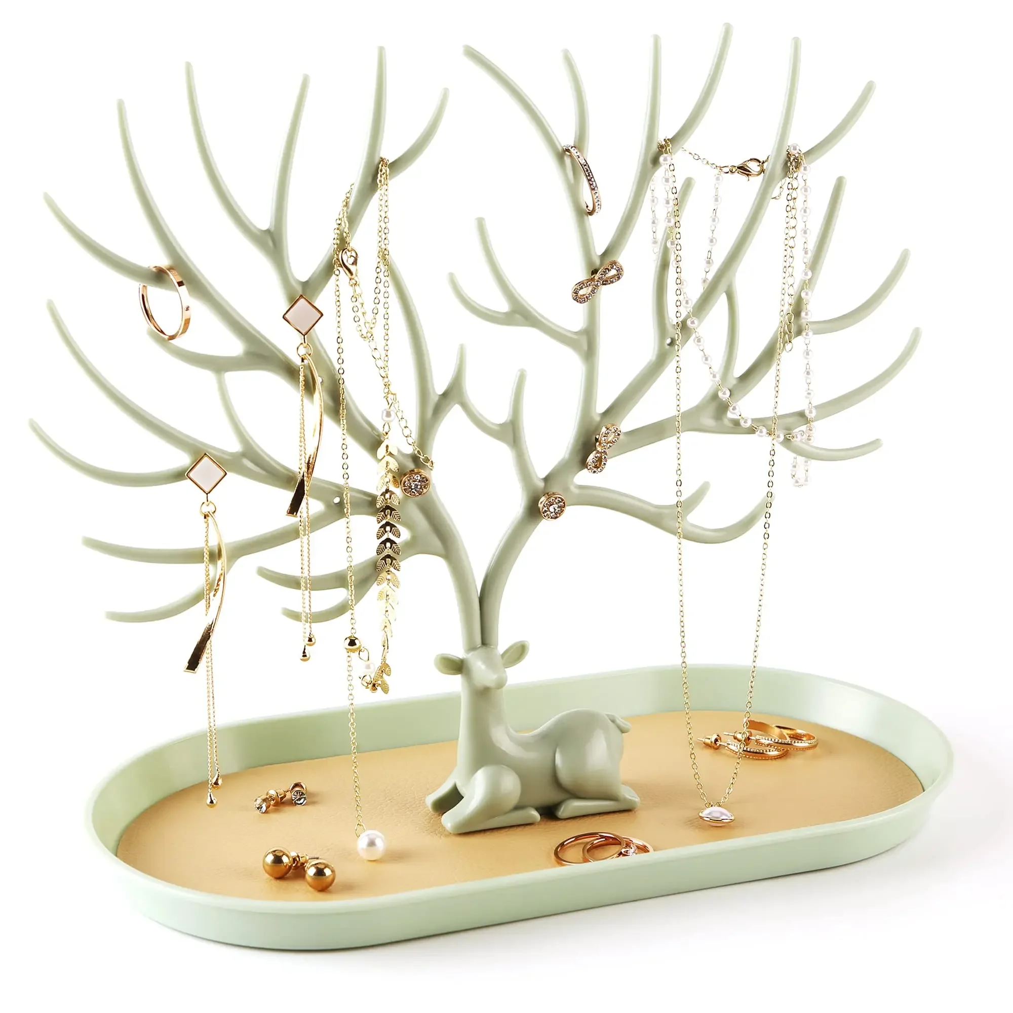 Jewelry Display Stand Tray Tree Storage Racks Cases Deer Earrings Necklace Ring Bracelet Jewelry Organizer Holder Make Up Decor