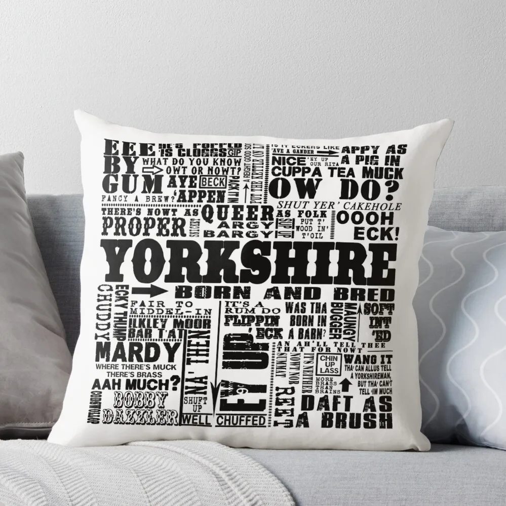 

YORKSHIRE SAYINGS Throw Pillow pillowcases for sofa cushions autumn decoration christmas supplies