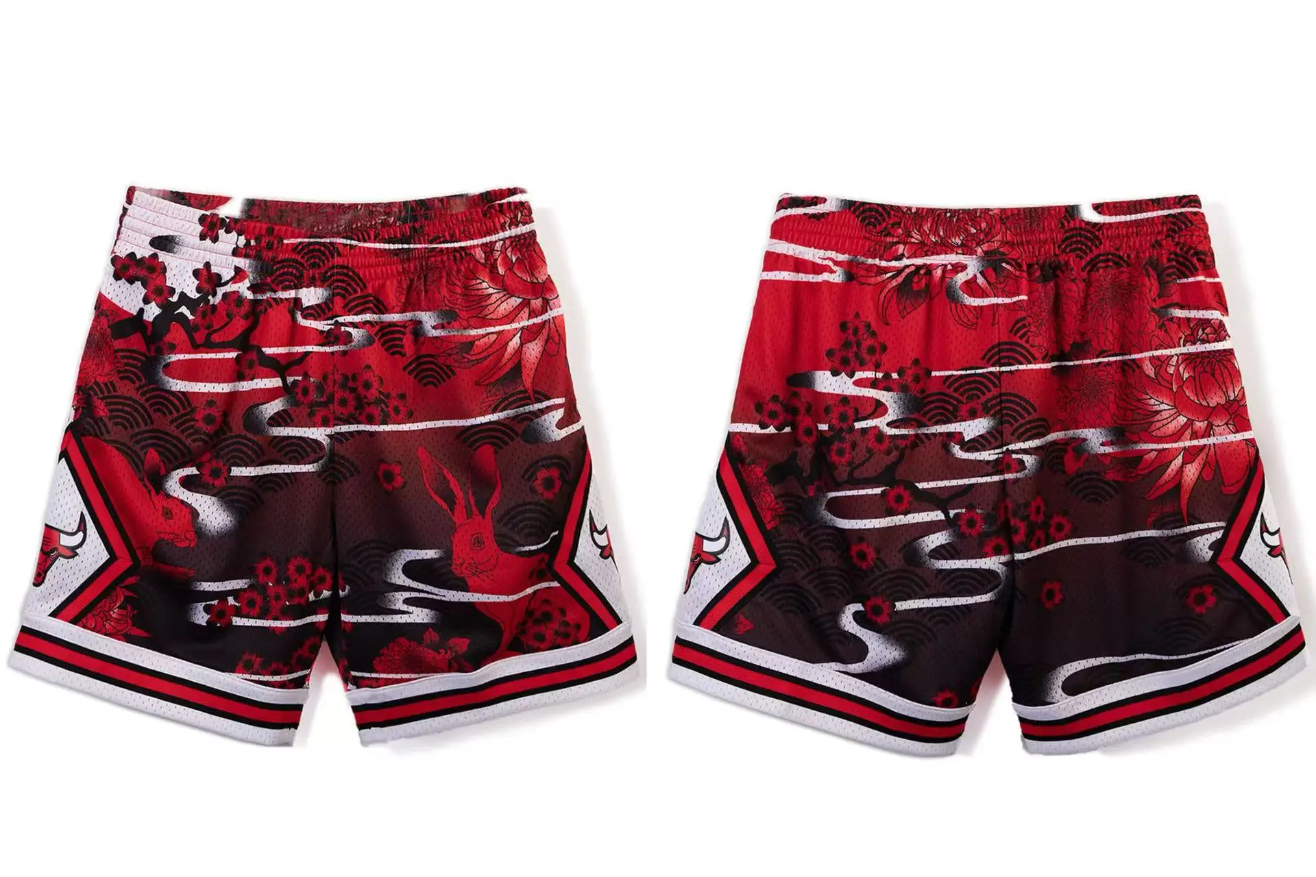 24-25 Summer Latest American Hot American Retro Basketball Shorts Fan Commemorative Edition Mesh Fans Fast Drying Breathable