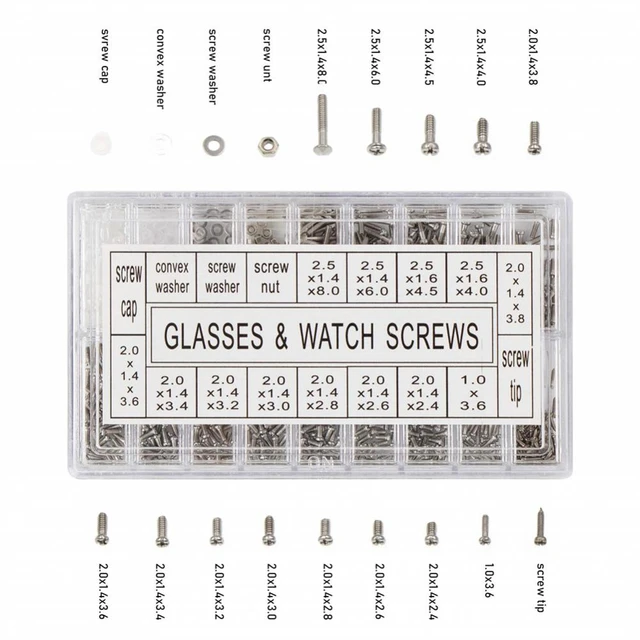 500pcs Tiny Screws Nuts + Screwdriver Watch Electronics Eyeglasses Screws -  Repair Tools & Kits - AliExpress