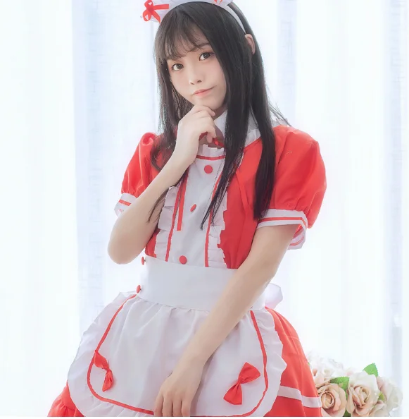 Sexy Sweet Gothic Lolita Dress French Maid Costume Anime Cosplay Sissy Maid Uniform Plus Halloween Costumes for Women women cosplay costume