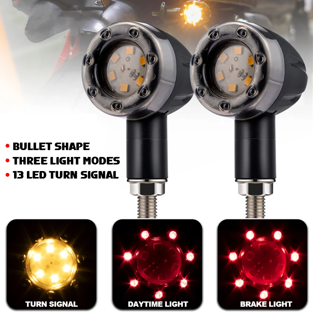 Moto Led Mini Indicatore Di Direzione Bullet Moto Indicatori Stop Light Led 12V Adatto Per Harley Chopper Moto Scooter