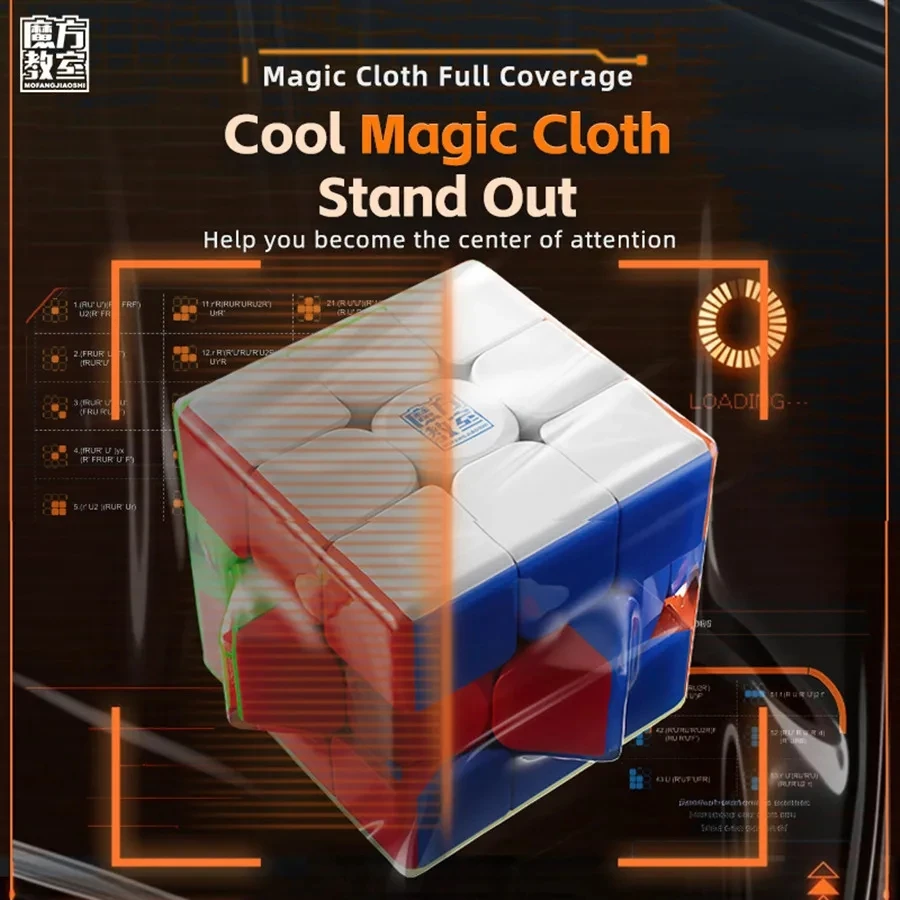 Moyu Meilong 3M/3M V2 Series Magnetic Cube  Black/ Stickerless 3x3x3 Speed Cube Professional Magnetic Cube Puzzle Children Toys 5