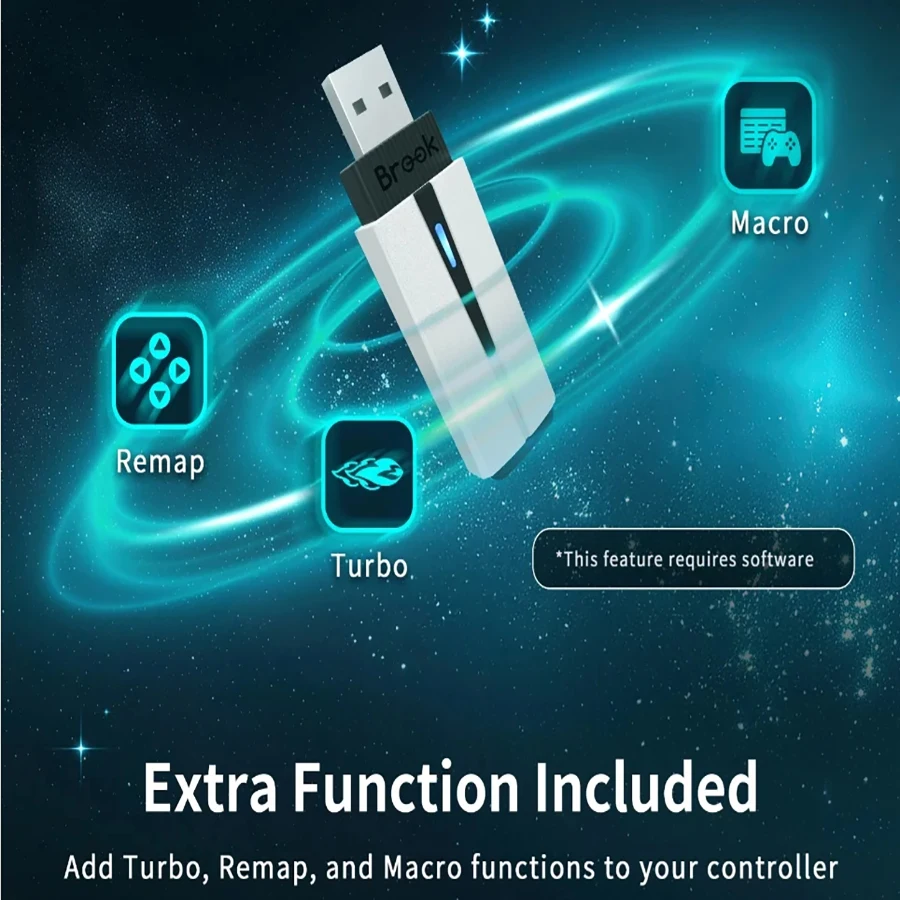 브룩 윙맨 P5 언체인 PS5 USB 어댑터, PS5/PS4/PC용 유선/무선 격..