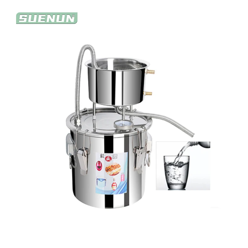 10L Water Distiller Wine Steamer Brewing Equipment Roasting Wine Machine Water Filter Brandy Essential Oil Brewing Kit
